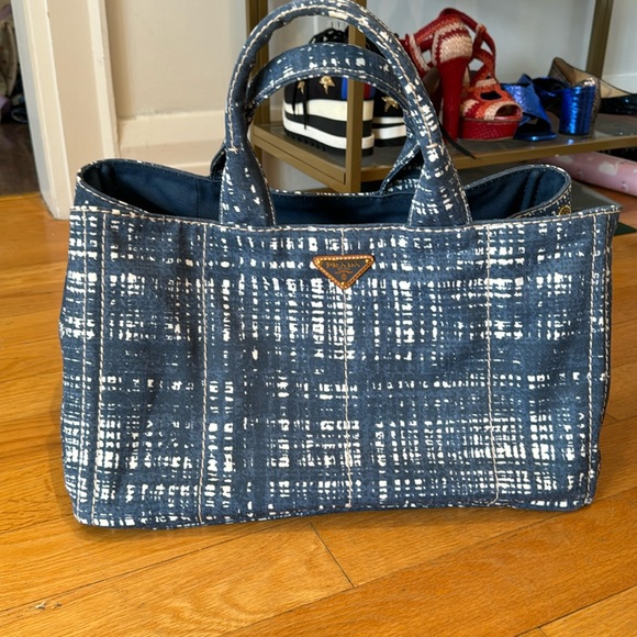 Prada Handbags - Prada denim canapa bag
